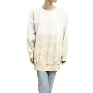 Free People Ombre Tie-Dye Pullover Sweatshirt Top Long Sleeve Oversized S 283162
